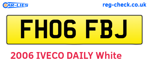 FH06FBJ are the vehicle registration plates.