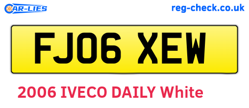 FJ06XEW are the vehicle registration plates.
