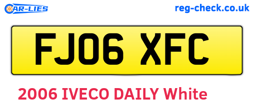 FJ06XFC are the vehicle registration plates.