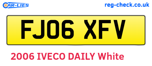 FJ06XFV are the vehicle registration plates.
