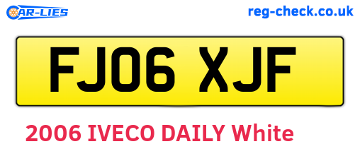 FJ06XJF are the vehicle registration plates.