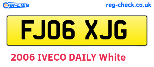 FJ06XJG are the vehicle registration plates.