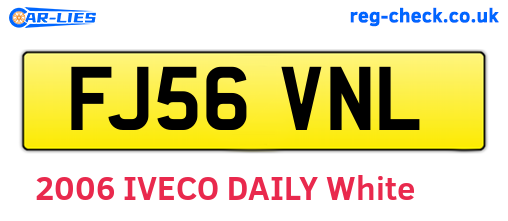 FJ56VNL are the vehicle registration plates.
