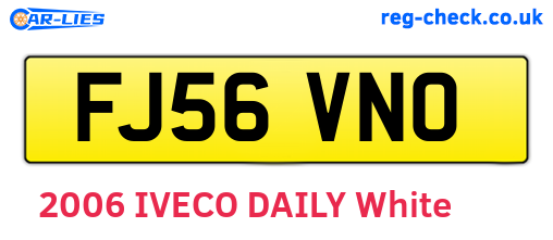 FJ56VNO are the vehicle registration plates.