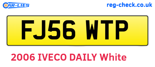 FJ56WTP are the vehicle registration plates.