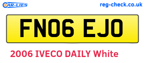 FN06EJO are the vehicle registration plates.