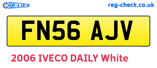 FN56AJV are the vehicle registration plates.
