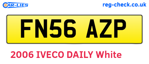 FN56AZP are the vehicle registration plates.