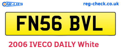 FN56BVL are the vehicle registration plates.