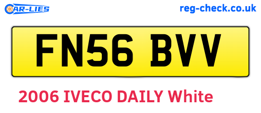 FN56BVV are the vehicle registration plates.