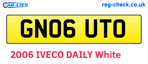 GN06UTO are the vehicle registration plates.