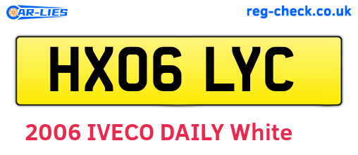 HX06LYC are the vehicle registration plates.