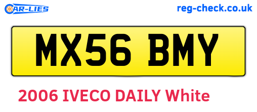 MX56BMY are the vehicle registration plates.