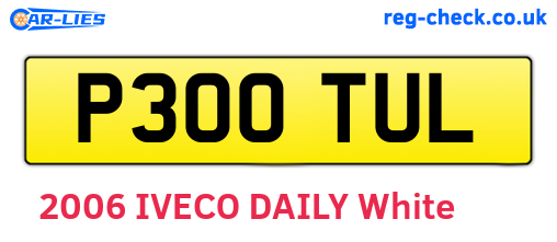 P300TUL are the vehicle registration plates.