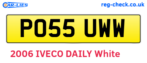 PO55UWW are the vehicle registration plates.