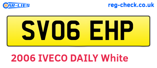 SV06EHP are the vehicle registration plates.