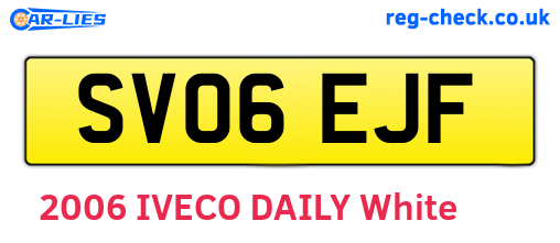 SV06EJF are the vehicle registration plates.
