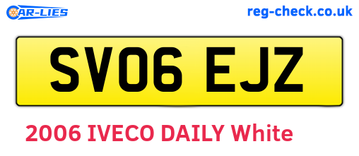 SV06EJZ are the vehicle registration plates.