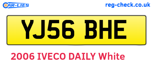 YJ56BHE are the vehicle registration plates.