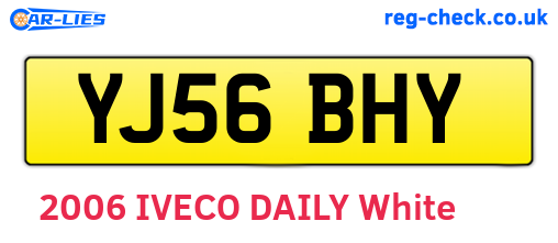 YJ56BHY are the vehicle registration plates.