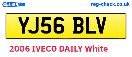 YJ56BLV are the vehicle registration plates.