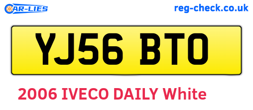YJ56BTO are the vehicle registration plates.