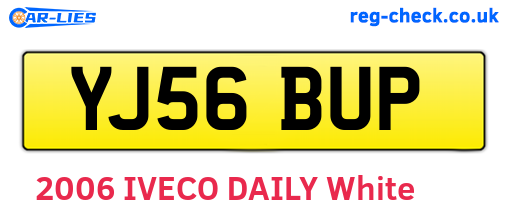 YJ56BUP are the vehicle registration plates.