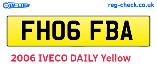 FH06FBA are the vehicle registration plates.