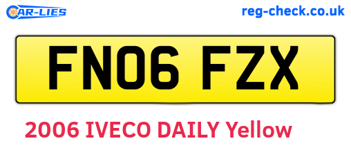 FN06FZX are the vehicle registration plates.