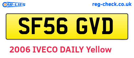 SF56GVD are the vehicle registration plates.