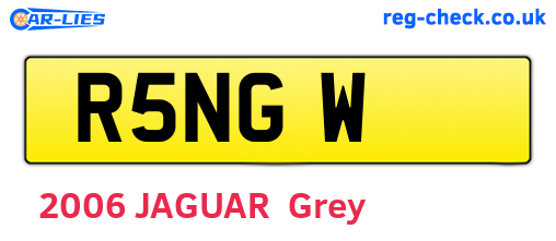 R5NGW are the vehicle registration plates.