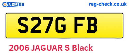 S27GFB are the vehicle registration plates.