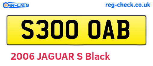 S300OAB are the vehicle registration plates.