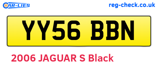 YY56BBN are the vehicle registration plates.