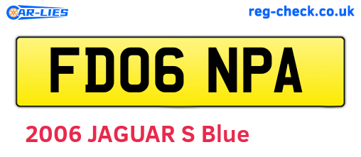 FD06NPA are the vehicle registration plates.