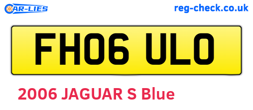 FH06ULO are the vehicle registration plates.