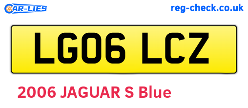 LG06LCZ are the vehicle registration plates.