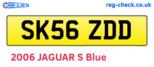 SK56ZDD are the vehicle registration plates.