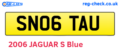 SN06TAU are the vehicle registration plates.