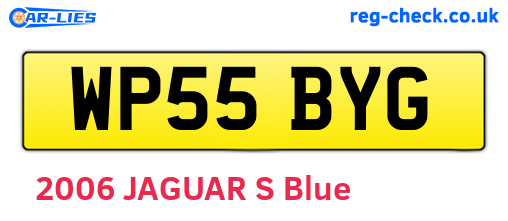WP55BYG are the vehicle registration plates.
