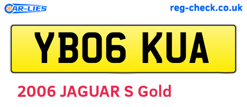 YB06KUA are the vehicle registration plates.