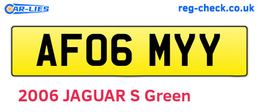 AF06MYY are the vehicle registration plates.