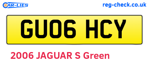GU06HCY are the vehicle registration plates.