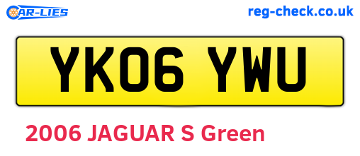 YK06YWU are the vehicle registration plates.