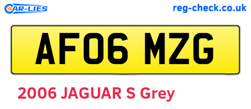AF06MZG are the vehicle registration plates.