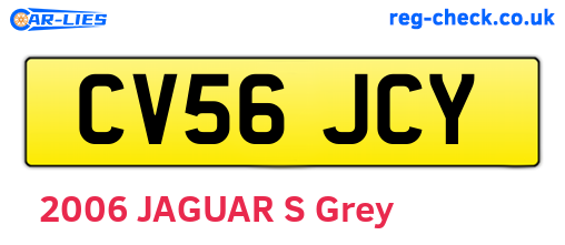 CV56JCY are the vehicle registration plates.