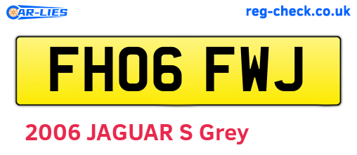 FH06FWJ are the vehicle registration plates.