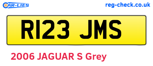 R123JMS are the vehicle registration plates.