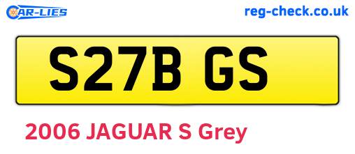S27BGS are the vehicle registration plates.