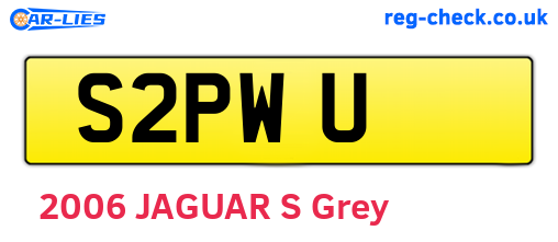 S2PWU are the vehicle registration plates.